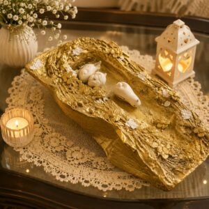 Gold Leaf Resin Platter