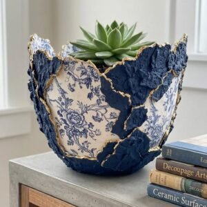 Indigo & Gold Bowl