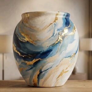 Midnight Marble Vase
