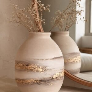 Sand Band Vase Pair