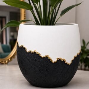 Gilded Monochrome Planter