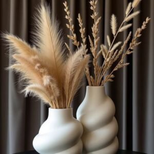 Curved Vase Pair